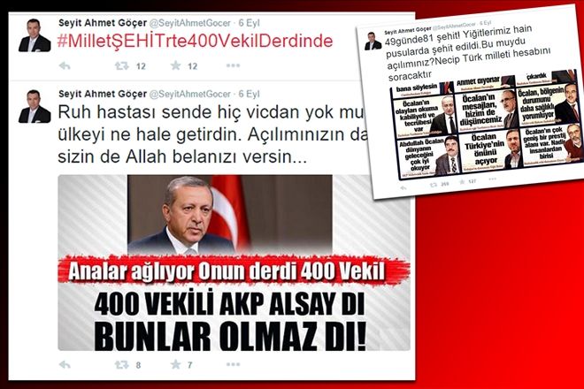 Erdoğan´dan Göçer´e ?Twit? Davası