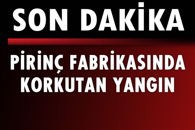 Pirinç Fabrikasında korkutan yangın