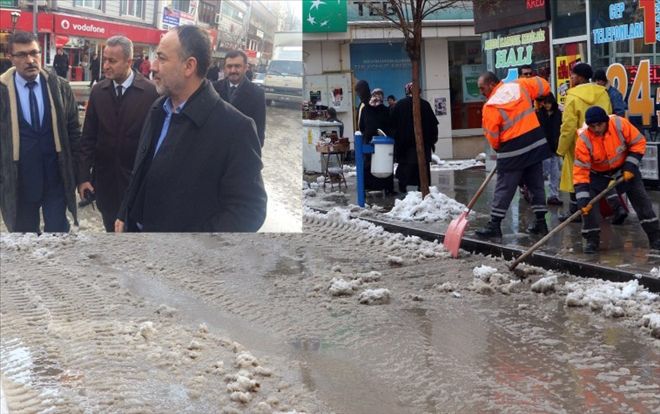 Saygılı, temizlik işçilerini denetledi