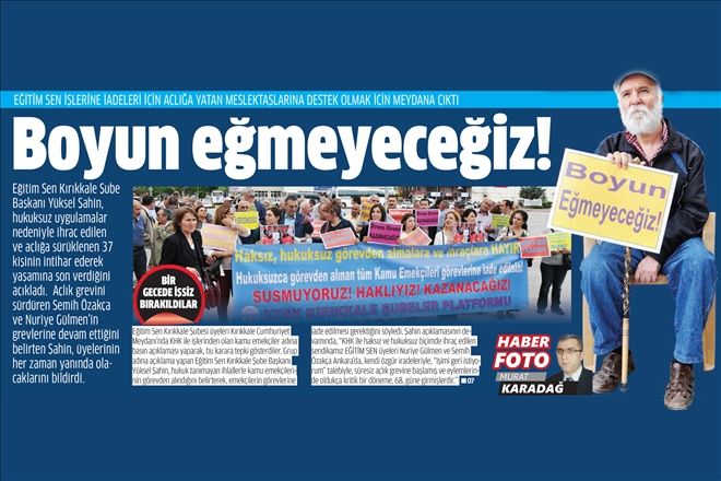 Boyun eğmeyeceğiz!