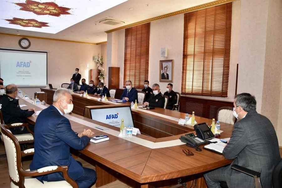 İL AFET MÜDAHALE PLANI DEĞERLENDİRİLDİ