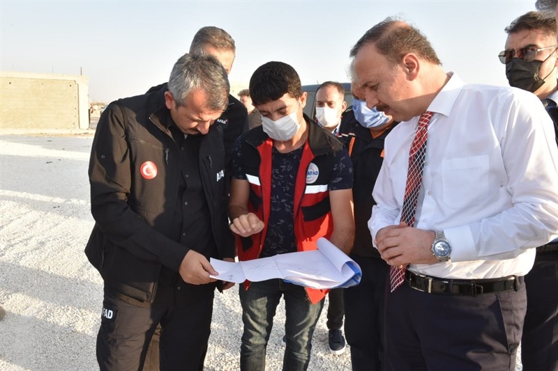 AFAD Başkanı Sezer tarafından Telabyad’da inceleme yapıldı 