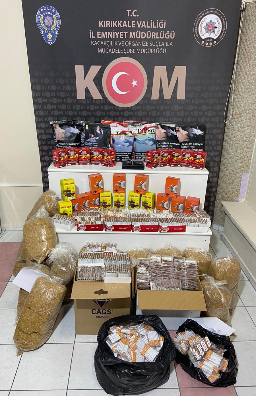 93,5 KİLO AÇIK KIYILMIŞ TÜTÜN ELE GEÇİRİLDİ 