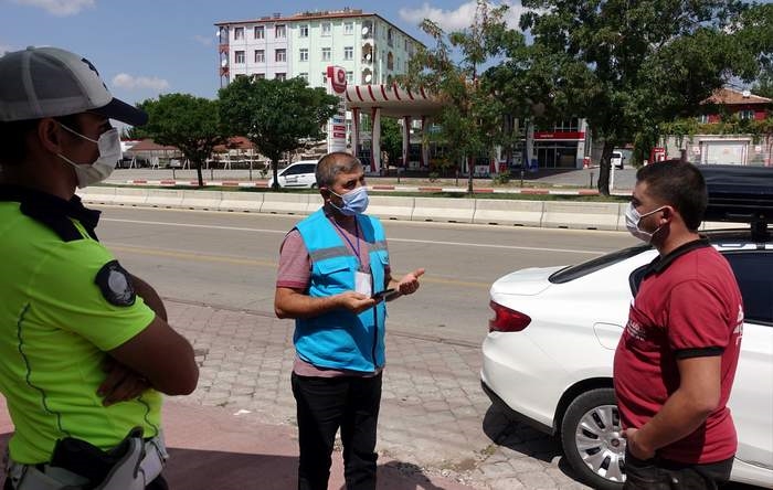Karantina ihlali yapan sürücü yolda yakalandı