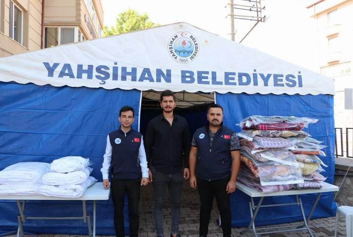Yahşihan’da yangın bölgesi için yardım kampanyası 