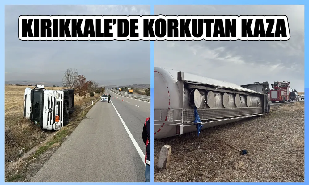 Yakıt Yüklü Tır Devrildi, Facia Kıl Payı Atlatıldı