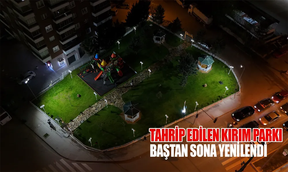 YENİLENEN PARK MAHALLEYE RENK KATTI