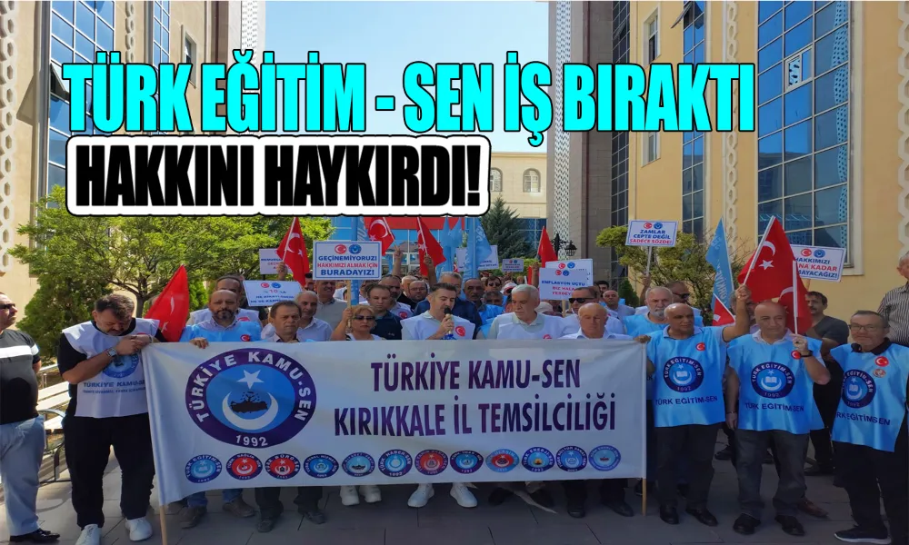 Sendika Üyeleri Valilik Önünde Toplandı