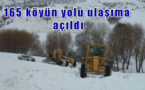 165 köyün yolu ulaşıma açıldı