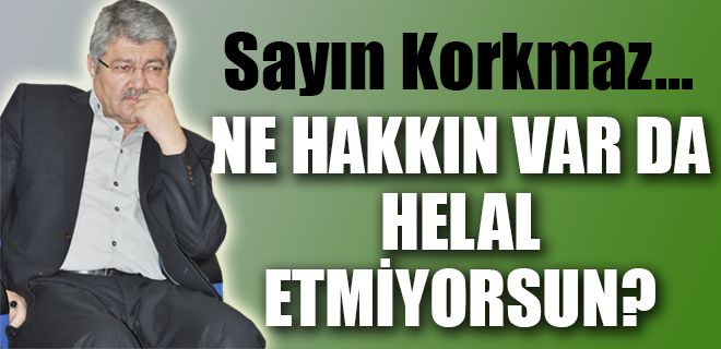 NE HAKKIN VAR DA HELAL ETMİYORSUN?