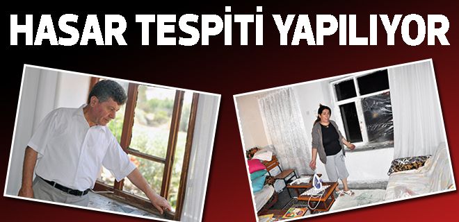 Hasar tespiti yapılıyor