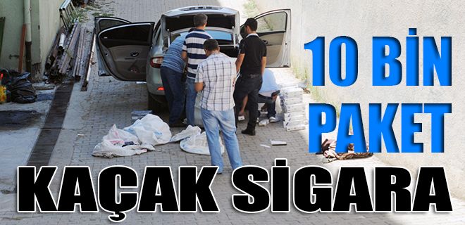 10 bin paket sigara yakalandı