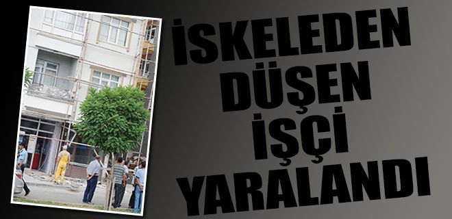 İskeleden düşen işçi yaralandı