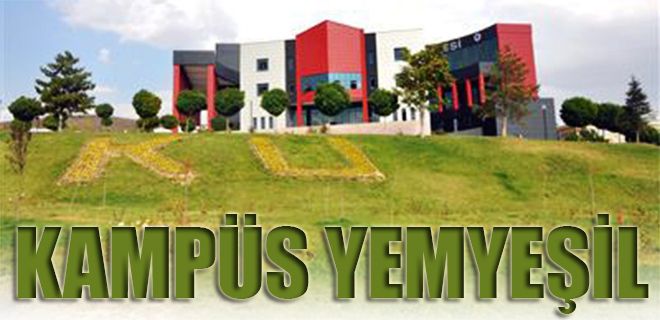 Kampus alanı yemyeşil