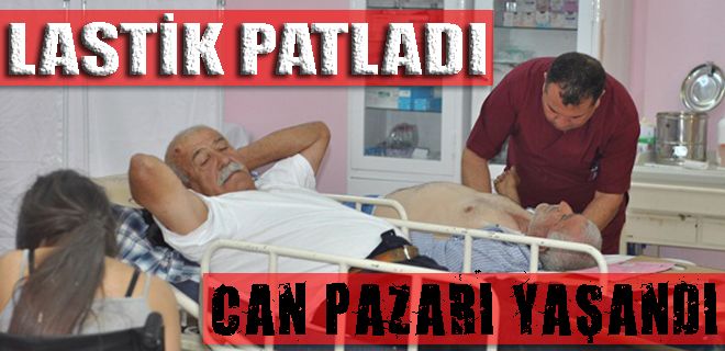 Lastik patladı, can pazarı yaşandı!