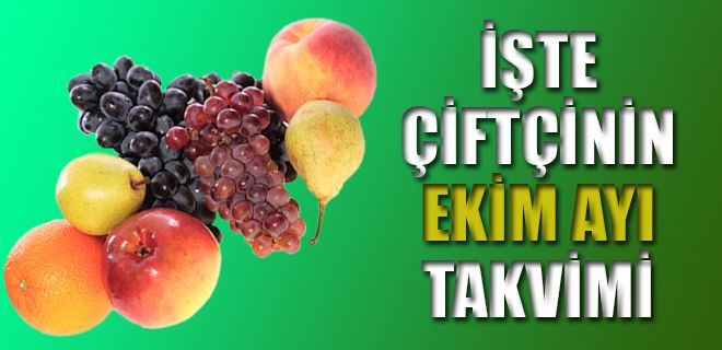 Kırıkkaleli çiftçilerin Ekim ayı takvimi