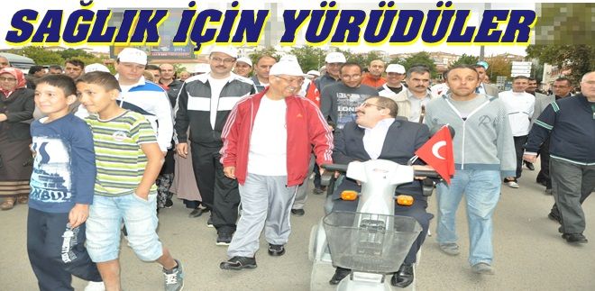 Sağlık için yürüdüler
