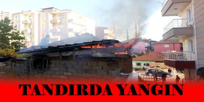Tandırda yangın korkuttu