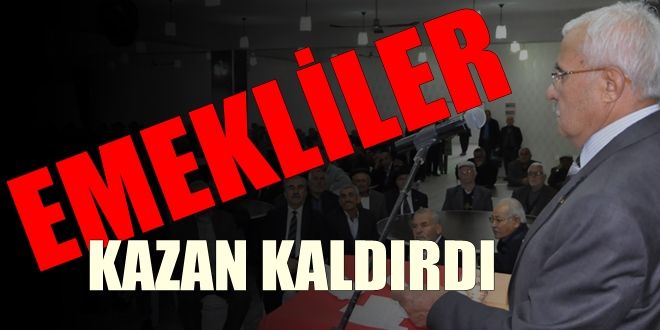 Emekliler kazan kaldırdı