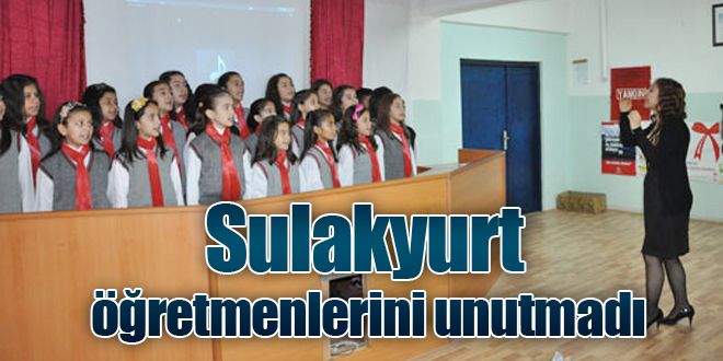 Sulakyurt öğretmenlerini unutmadı