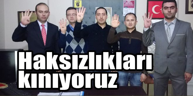 Dünyadaki haksızlıkları kınıyoruz 
