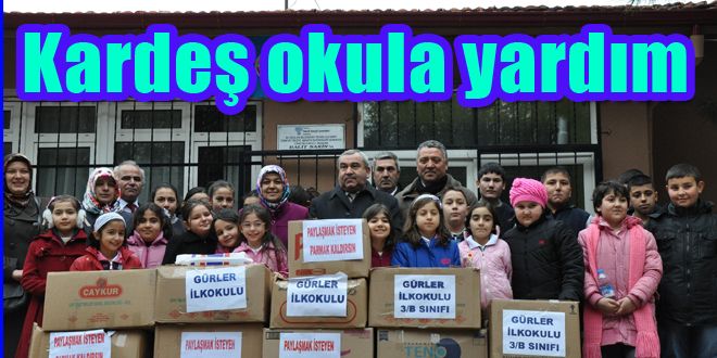 Öğrenciler, kardeş okula yardım etti