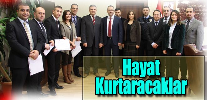 İlkyardım sertifikası aldılar 