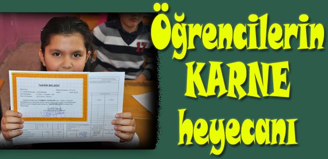 Öğrencilerin karne sevinci 