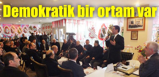 Gök;  Demokratik bir ortam var 