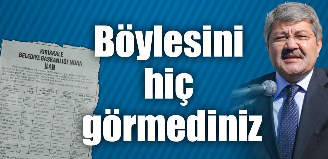 Böyle ihale hiç görülmedi