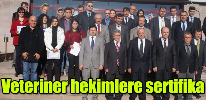 Veteriner hekimler sertifikalarını aldı 