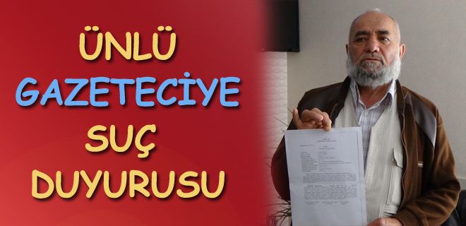 Özdil için suç duyurusu 