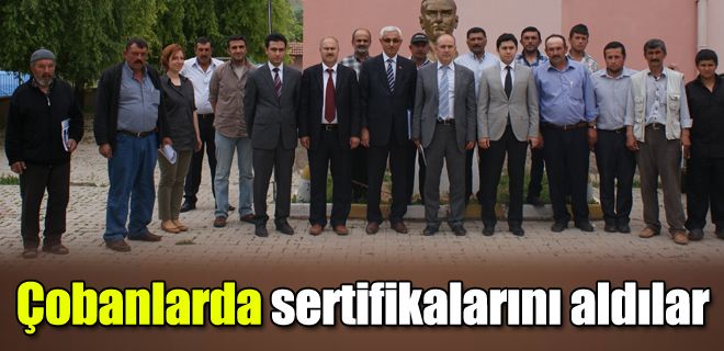 Çobanlarda sertifikalarını aldılar