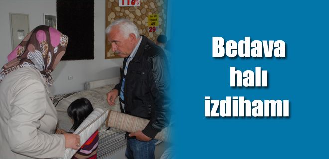 Bedava halı izdihamı