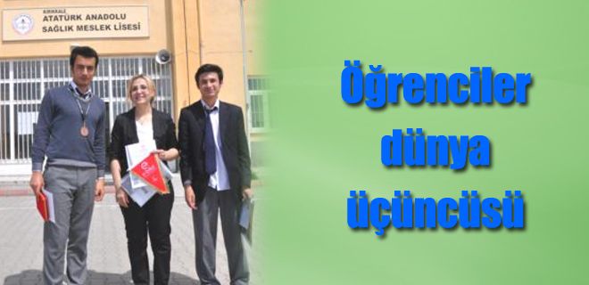 Öğrenciler dünya üçüncüsü oldu 