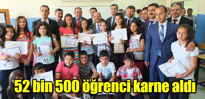 52 bin 500 öğrenci karne aldı 