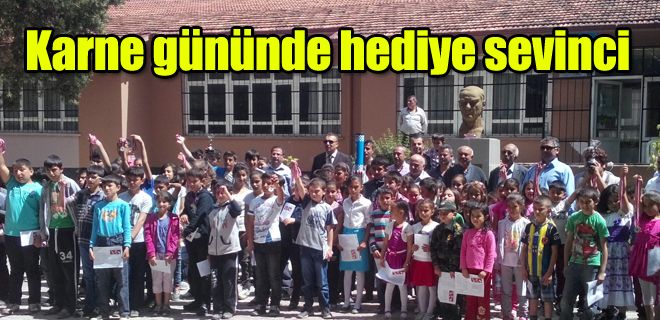 Karne gününde hediye sevinci