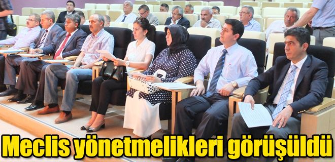 Meclis yönetmelikleri görüşüldü