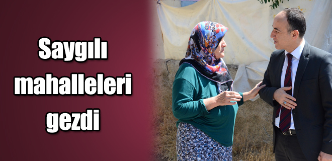 Saygılı mahalleleri gezdi 
