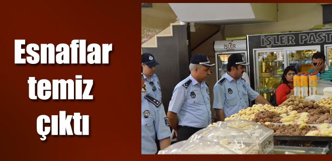 Esnaflar temiz çıktı