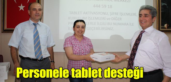 Gıda tarım personeline tablet desteği