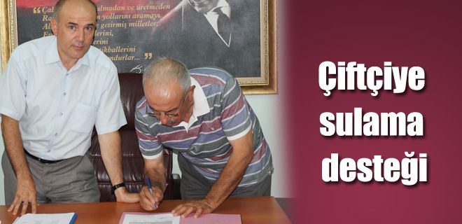 Çiftçiye sulama desteği