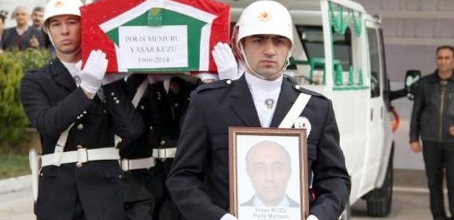 Polis memuru Kuzu, son yolculuğuna uğurlandı