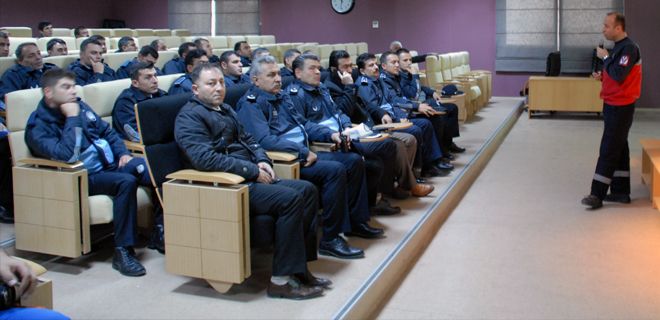 Zabıtaya ilk yardım eğitimi