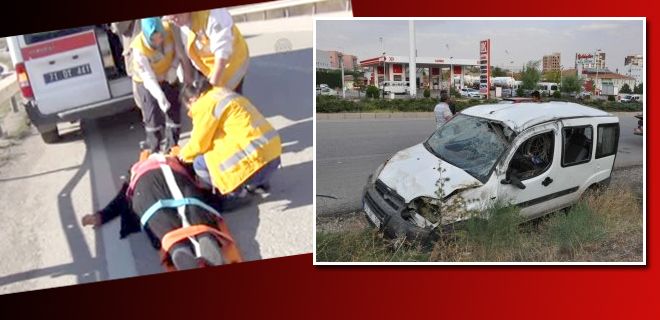 Otomobil bariyere çarptı