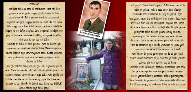Bir Şehit Kızının Babasına İlk Mektubu