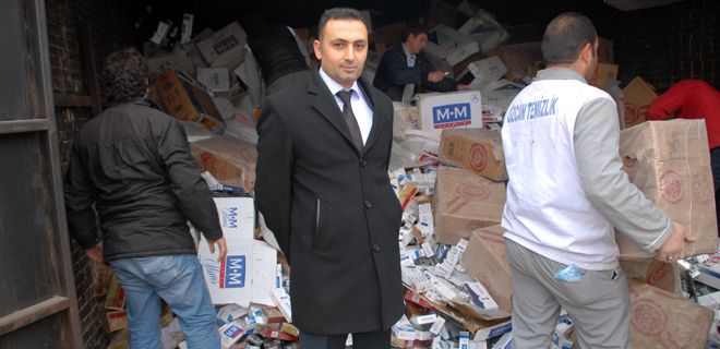 50 Bin Paket Kaçak Sigara İmha Edildi