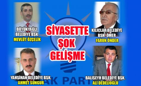 4 BELEDİYE BAŞKANI AK PARTİ`Lİ OLDU