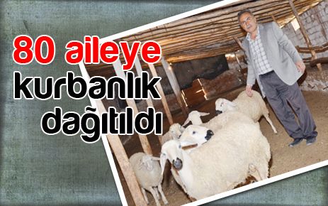 80 aileye kurbanlık dağıtıldı