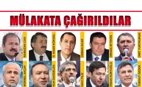 AK PARTİ ADAY ADAYLARI MÜLAKATTA